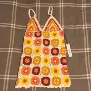 Forever 21 Red/Yellow/Orange Floral Swim Cover Up